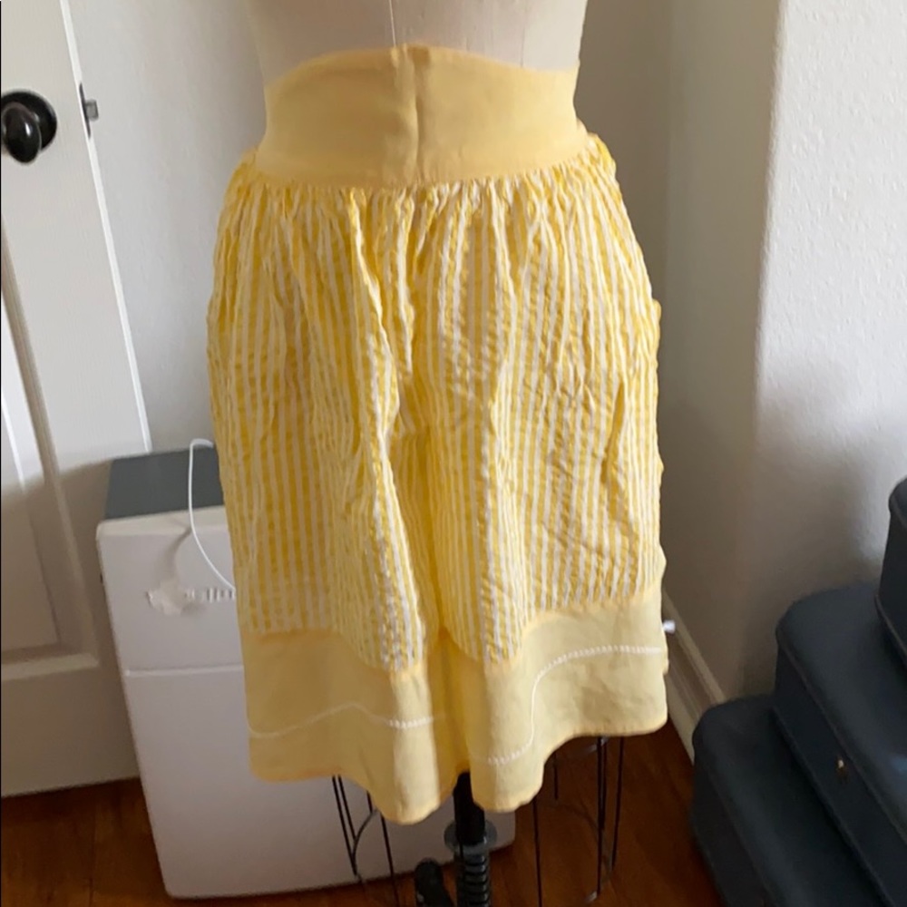 LAST CHANCE Vintage Yellow Striped Hostess Apron